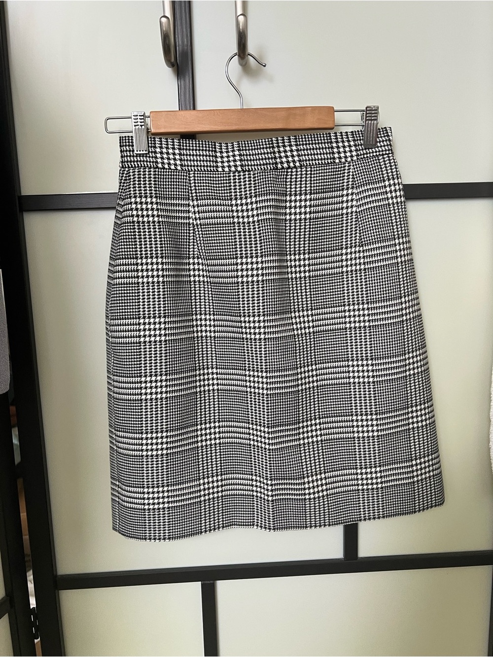 Vintage Y2K Skirt Houndstooth Equestrian Academia Office Business Focus 2000